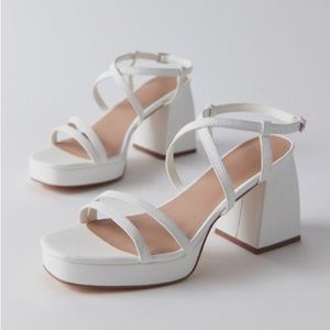 White Urban Outfitters Strappy Heels